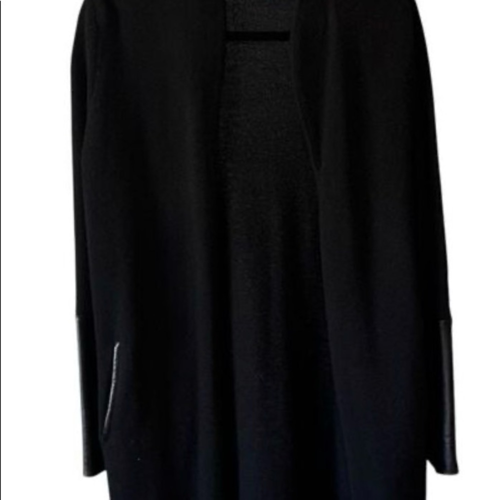 Casmere and leather cardigan - Picture 2 of 5